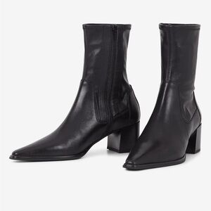 Vagabond Black Leather Heeled Boots